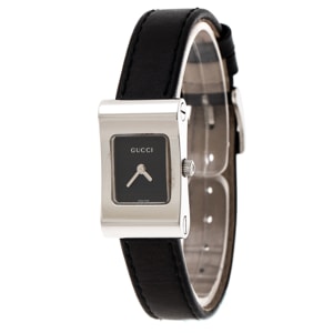 Gucci Black Stainless Steel 2300L Women's Wristwatch 17 mm