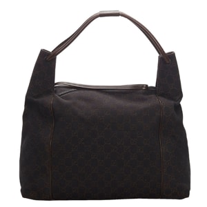 Gucci Brown/Black GG Canvas Shoulder Bag