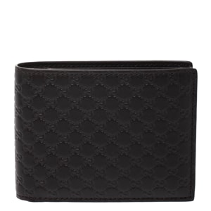 Gucci Dark Brown Microguccissima Leather Bifold Wallet