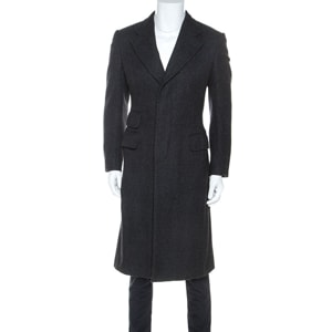 Gucci Dark Grey Cashmere Long Coat S