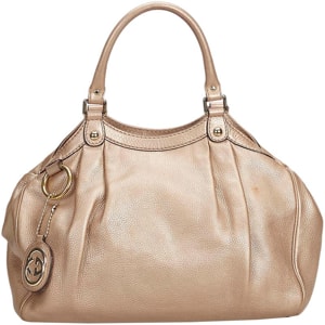 Gucci Gold Leather Sukey Hobo Bag