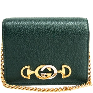 Gucci Green Leather Card Case