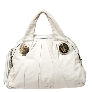 Gucci light beige leather hysteria satchel