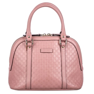 Gucci Pink/Light Pink Guccissima Leather Mini Dome Satchel Bag