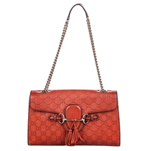 Gucci Red Guccissima Leather Emily Shoulder Bag