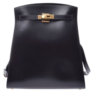 Hermes Black Leather Kelly Sport Bag