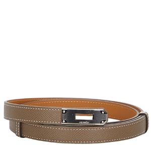 Hermes Brown Epsom Leather Kelly Belt
