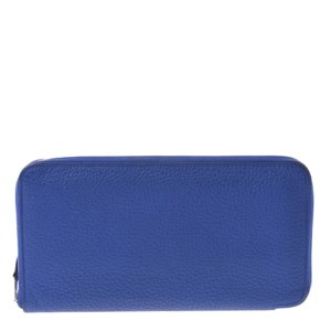 Hermes Electric Blue Togo Leather Azap Classic Wallet