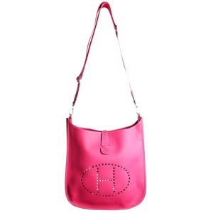Hermes Pink Epsom Leather Evelyne III GM Bag