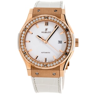 Hublot White 18K Rose Gold And Diamonds 542.OE.2080.LR.1 Women's Wristwatch 42 MM