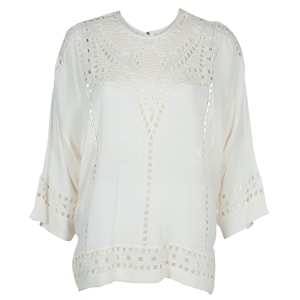 Isabel Marant Etoile White Embriodered Top S