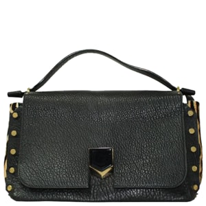 Jimmy Choo Black Leather Top Handle Bag