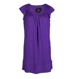 Just Cavalli Purple Knit Ruffle Sleeve Detail Dress L
