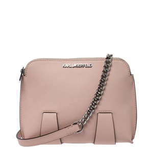 Karl Lagerfeld Light Pink Leather Crossbody Bag
