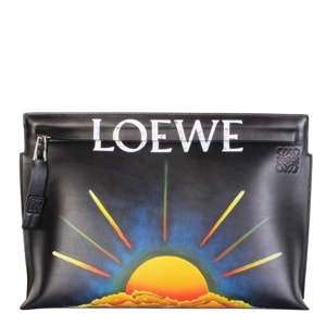 Loewe Black Leather Sol Negro Pouch Bag