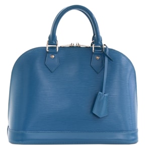 Louis Vuitton Blue Epi Leather Alma Tote