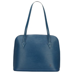Louis Vuitton Blue Epi Leather Lussac Tote Bag