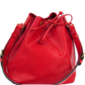 Louis Vuitton Castilian Red Epi Leather Patit Noe Shoulder Bag