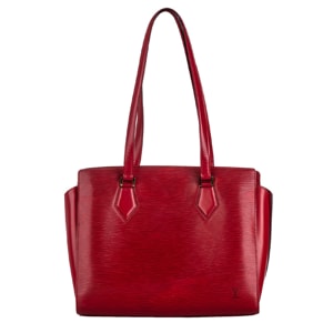 Louis Vuitton Red Epi Leather Duplex Bag