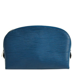Louis Vuitton Toledo Blue Epi Leather Pochette Cosmetic Pouch