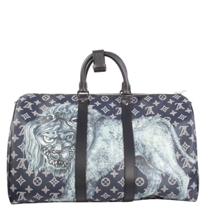 Louis Vuitton X Chapman Brothers Keepall Bandouliere Monogram Savane Ink 55 Bag