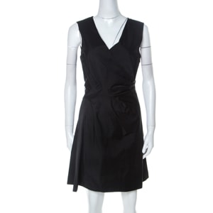 Marc by Marc Jacobs Black Draped Sleeveless Cocktail Dress M