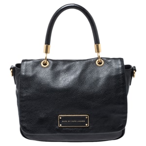 Marc by Marc Jacobs Black Leather Too Hot to Handle Top Handle Bag