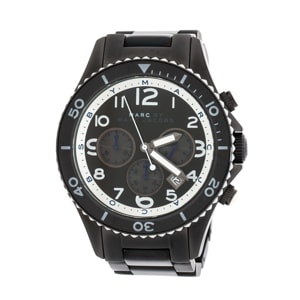 Marc by Marc Jacobs Black PVD Coated Stainless Steel Marine Rock MBM5025 Men's Wristwatch 45 mm