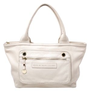 Marc by Marc Jacobs Off White Leather Satchel