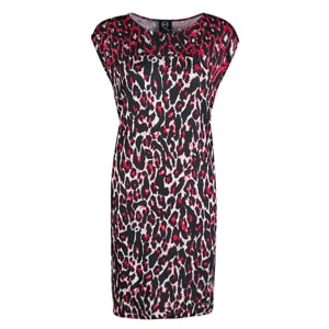 McQ by Alexander McQueen Red and Black Leopard Print Sleeveless Dress XL