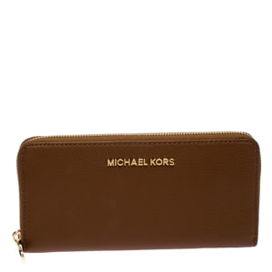 Michael Kors Brown Leather Bedford Continental Wallet