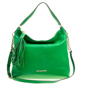 Michael Michael Kors Green Leather Medium Weston Shoulder Bag
