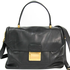 Miu Miu Black Leather Top Handle Bag