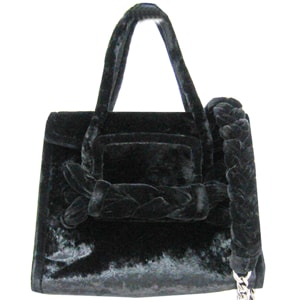 Miu Miu Black Velvet Shoulder Chain Bag