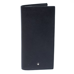 Montblanc Grey Leather Sartorial 6CC Long Bifold Wallet