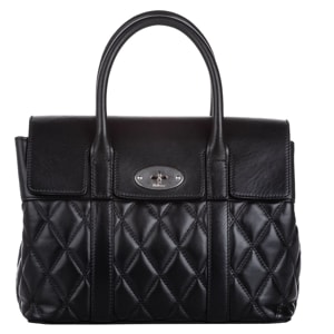 Mulberry Black Quilted Leather Small Bayswater Satchel Bag