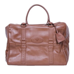 Mulberry Brown Leather And Snakeprint Maisie Clipper Satchel