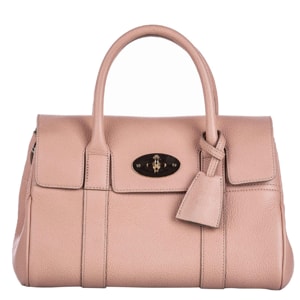 Mulberry Pink Grain Leather Small Bayswater Top Handle Bag