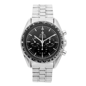 Omega Black Stainless Steel Speedmaster Professional Moon Watch 145.022 Men's Wristwatch 42 MM