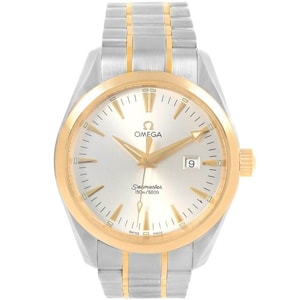 Omega Silver 18K Yellow Gold and Stainless Steel Seamaster Aqua Terra 150M 2317.30.00 Men's Wristwatch 39.2MM