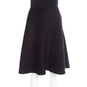 Prada Black Angora Wool Midi Skirt S