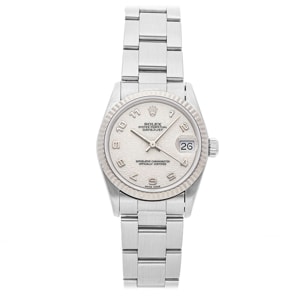Rolex Ivory 18K White Gold And Stainless Steel Datejust 68274 Women's Wristwatch 31 MM