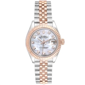 Rolex MOP Diamonds 18K Rose Gold Datejust 279171 Women's Wristwatch 28 MM