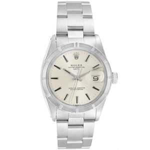 Rolex Silver Stainless Steel Date Vintage 1501 Men's Wristwatch 35MM