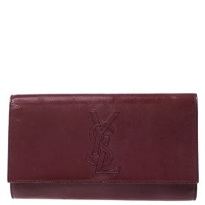 Saint Laurent Paris - Saint laurent old rose patent leather belle de jour flap clutch