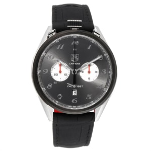 Tag Heuer Black Titanium Carrera 1887 100th Anniversary CAR2C14 Men's Wristwatch 45 MM