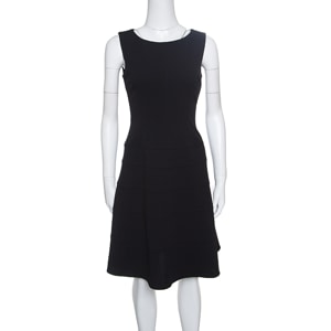 Tommy Hilfiger Black Sleeveless Paneled A- Line Dress S