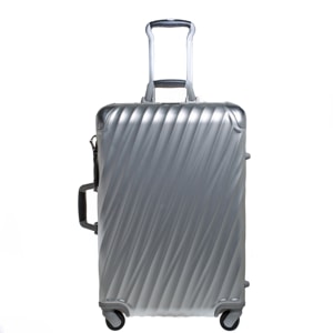 TUMI Silver Aluminum 4 Wheel Short Trip Packing Case 19 Degrees Luggage 65