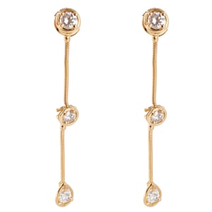 Van Cleef & Arpels La Pluie Diamond Drop 18K Yellow Gold Earrings