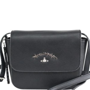 Vivienne Westwood Black Leather Crossbody Bag